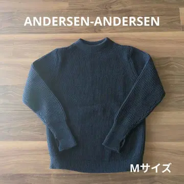 ANDERSEN-ANDERSEN 5g 크루넥 네이비 M 사이즈