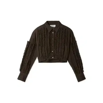 LILYBROWN 크롭 프릴 셔츠