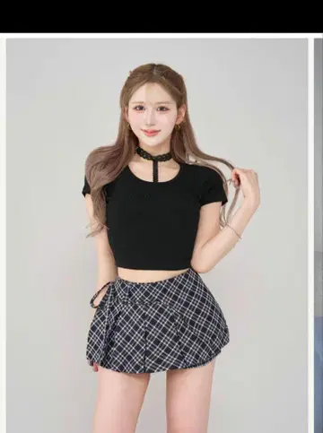 Darich 레이스 초커 컴팩트 T셔츠