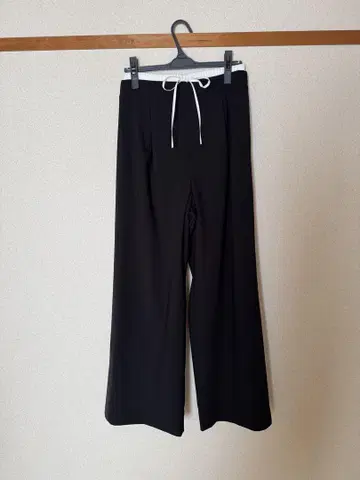 W 허리 팬츠 M 사이즈 블랙