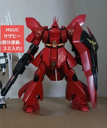 건담 프라모델 HGUC 사자비 (부분 페인팅, 먹선 넣기)