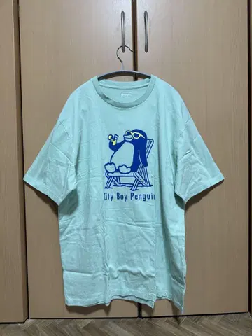 graniph City Boy Penguin T셔츠 민트 그린