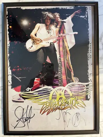Aerosmith 친필 사인 포스터 (프레임 포함)