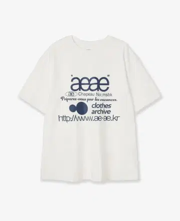 aeae / WEB LOGO 티셔츠 [WHITE/BLUE]