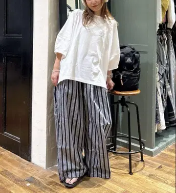 니코앤드 멀티 스트라이프 워크 팬츠