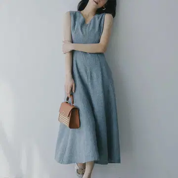LAGUNAMOON 프론트 ZIP 믹스 컬러 원피스