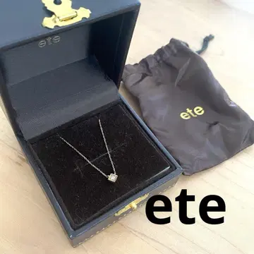 ete 에테 마름모 밀 목걸이 K10/다이아몬드