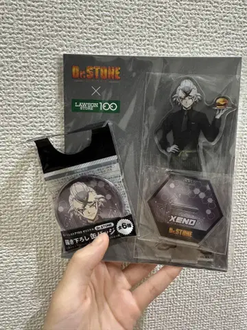 Dr.STONE 로손100 Dr. 제노 아크릴 스탠드 캔뱃지