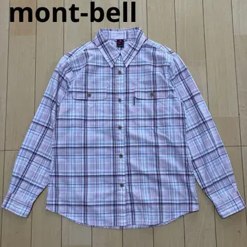 mont-bell 몽벨 긴팔 셔츠 체크 핑크 M 사이즈