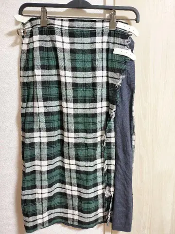 O'NEIL OF DUBLIN 체크 린넨 스커트