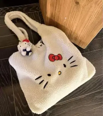 키티 토트백 귀여운 뽀글이 대용량 숄더 여성 패션