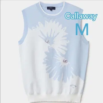 Callaway M 골프웨어 라이트 블루 슬리브리스 스웨터 베스트