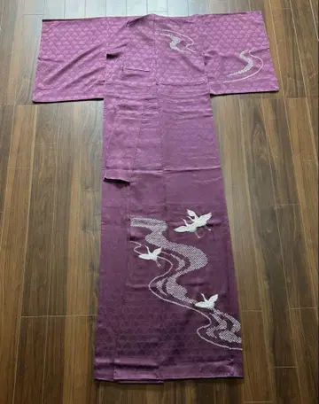 순수 실크 기모노 쓰케사게