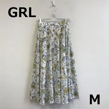 A0821A07 [ GRL ] 꽃무늬 롱 플레어 스커트