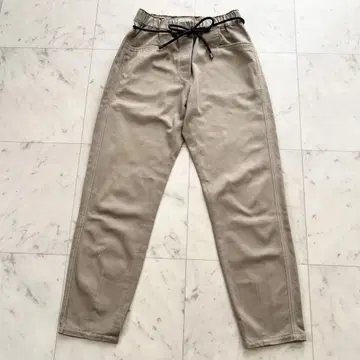 BRUNELLO CUCINELLI 가죽 로프 벨트 모니레 탭 팬츠