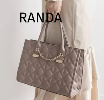 RANDA 2way 체인 디자인 퀼팅 토트