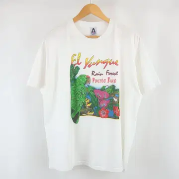 90년대 USA 제작 El Yunque 플라워 리프 애니멀 티셔츠 XL