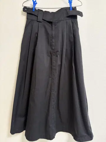 SLOBE IENA x Dickies 블랙 롱 플레어 스커트