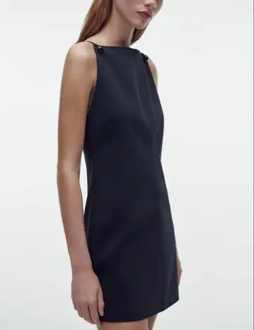 ZARA 자라 네이비 슬리브리스 미니 원피스 L 사이즈
