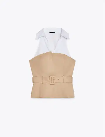 zara 자라 대비 홀터넥 상의