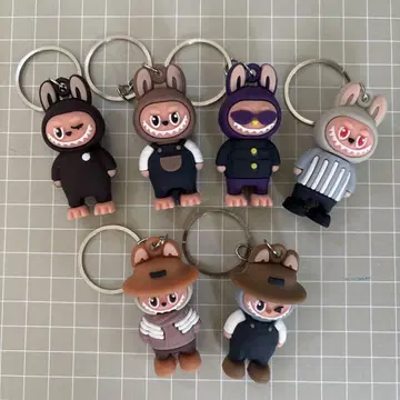 러브부 LABUBU 토끼 캐릭터 키링 6개 세트
