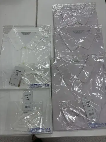 사무복 반팔 셔츠 HCB2600 화이트 핑크 11호 새상품 5매