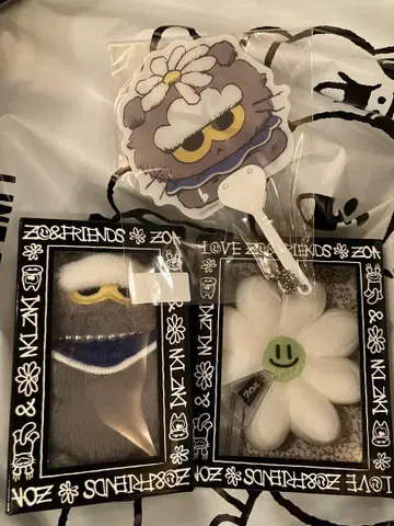 ZO&FRIENDS ZOA A&NE 봉제 인형 키링 2세트