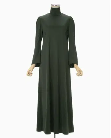 Mercerized Cotton High Neck Dress