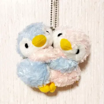 테이크오프 허그하는 펭귄 볼체인 마스코트 헤이세이 레트로