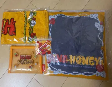 HANAwithHONEY 타월 게임 셔츠 M 스티커 파우치