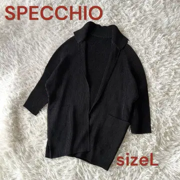 새상품급 스페치오 셔틀 플리츠 가디건 자켓 블랙 L
