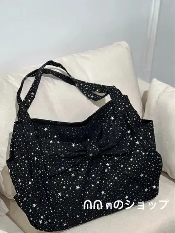 pincunomaru 별 패턴 리본 숄더백