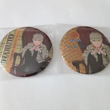 [미사용] NARUTO 우즈마키 나루토 탐정 캔뱃지 2종 세트