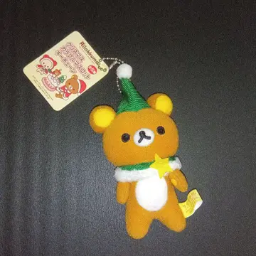 리락쿠마 크리스마스 컬러풀 마스코트 키체인 매달린 봉제인형