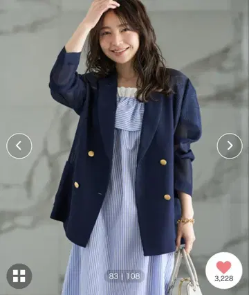 메쉬 메탈 버튼 라이트 자켓 LaboutiqueBonBon