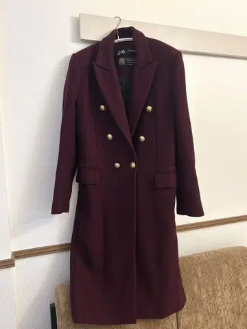 ZARA 코트 버건디