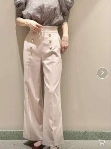 새상품 스나이델 마린 와이드 팬츠 핑크 베이지