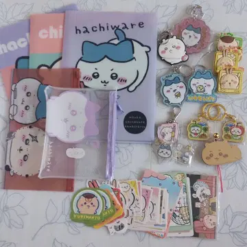 치이카와 (먼작귀) 하치와레 토끼 굿즈 묶음 판매 아크링 키링 파일 씰