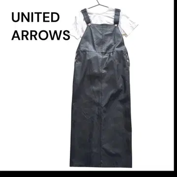 UNITED ARROWS 블랙 합성 피혁 살로펫