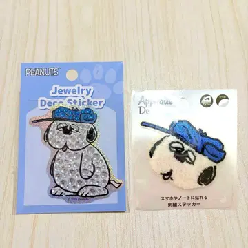 스누피 올라프 주얼리 데코 스티커 몽글몽글 자수 스티커 세트 판매