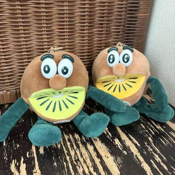 Zespri 키위 후르츠 파우치형 봉제 인형 2체 세트