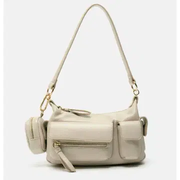 ZARA 포켓 숄더백 화이트 에크루