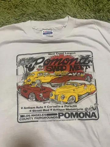 구제 의류 90s Hanes 티셔츠 미국제 Pomona Swap Meet