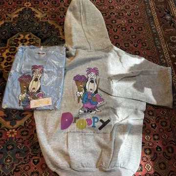 드루피 Droopy 캐릭터 티셔츠 zip 레트로 빈티지