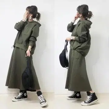 셋업 넉넉한 캐주얼 상하의 세트 겉옷+스커트 슬림 고급 예쁜 스타일리시