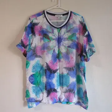 Desigual 데시구알 여성용 미세스 티셔츠 상의 반팔 수채화