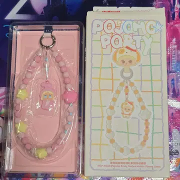 POPMART PajamaParty 모바일 폰 체인 CRYBABY