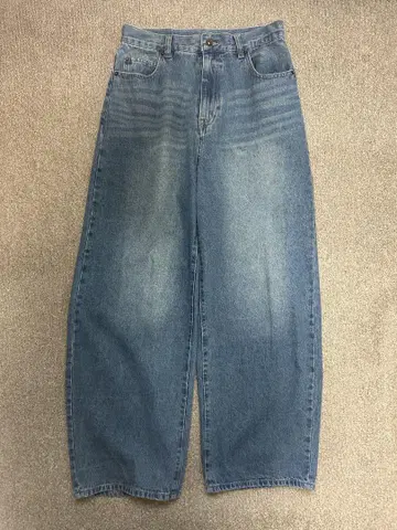 00s baggy wide fade denim y2k