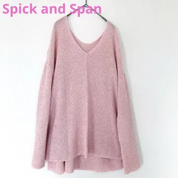 Spick & Span 핑크 니트 루즈 실루엣