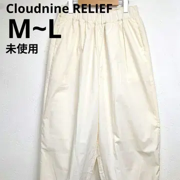 미사용 cloudnine RELIEF M L 테이퍼드 팬츠 서커스 화이트